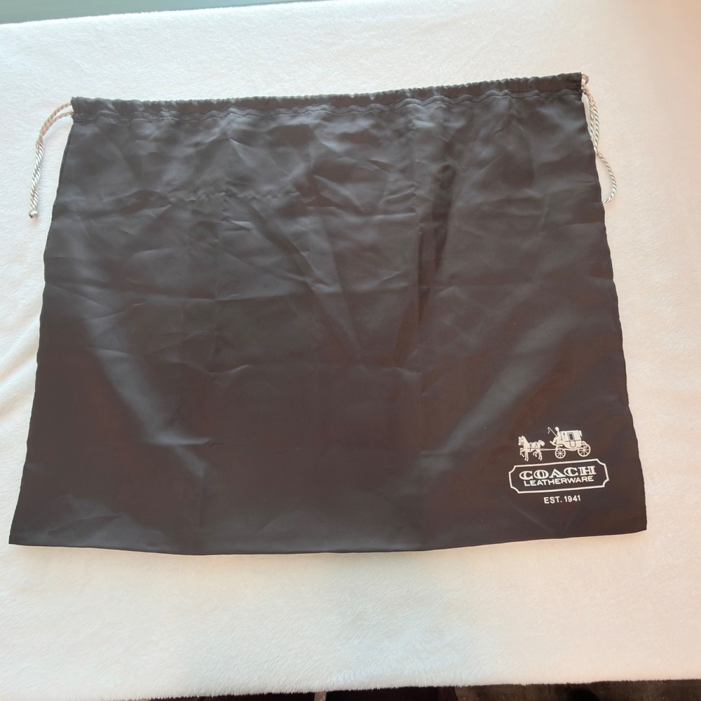Coach Dust Bag Cover Women 19x15 Brown Excellent Drawstring Storage Accessory